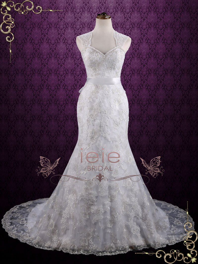 Vintage Style Lace Mermaid Wedding Dress