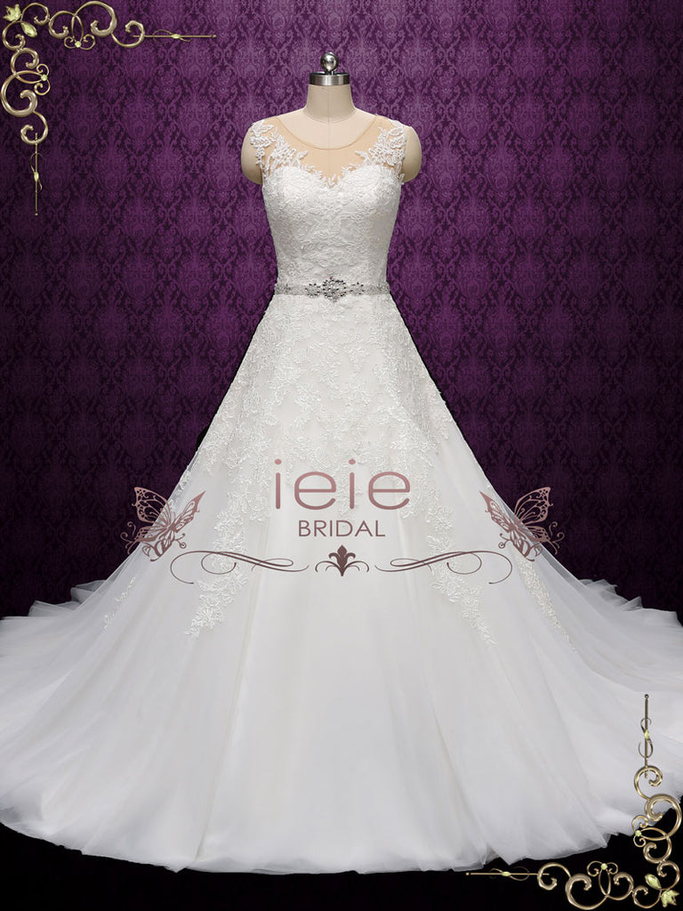 fitted wedding dress with detachable skirt