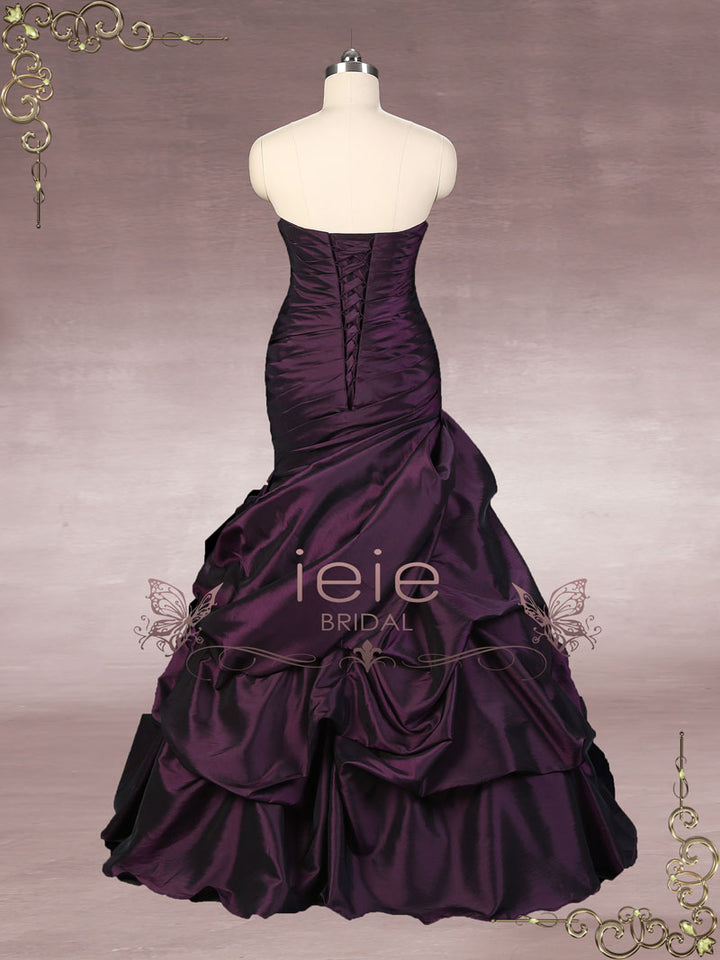 Strapless Purple Fit and Flare Formal Dress | ALEXI – ieie Bridal