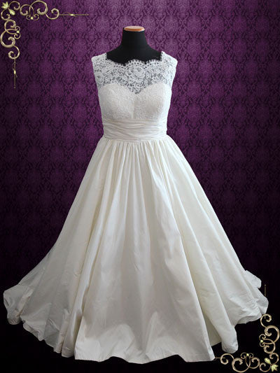 Floral Lace Ball Gown Floral Lace Wedding Dress | Allie – ieie Bridal