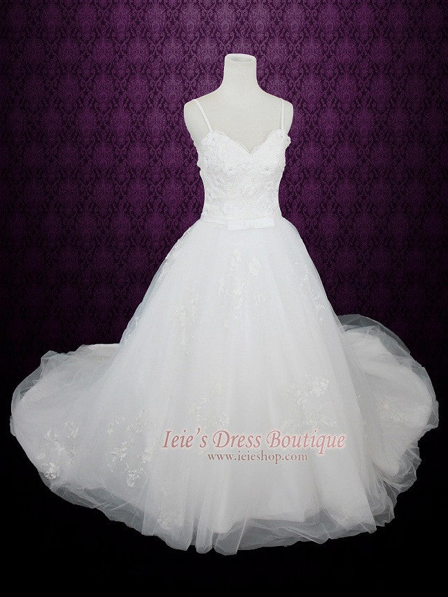 thin strap ball gown