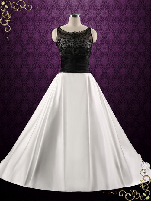 black-and-white-lace-a-line-wedding-dress-lorraine