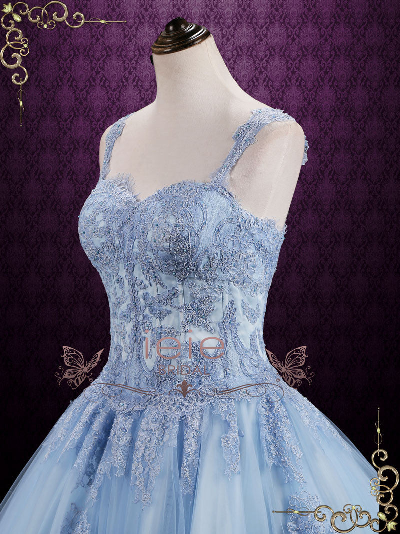 Blue Cinderella Style Ball Gown Wedding Dress Seattle Ieie 0726