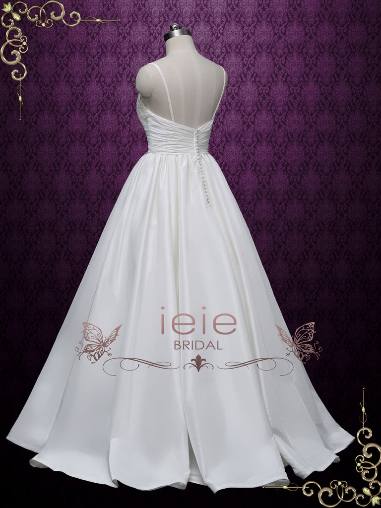 thin lace wedding dress