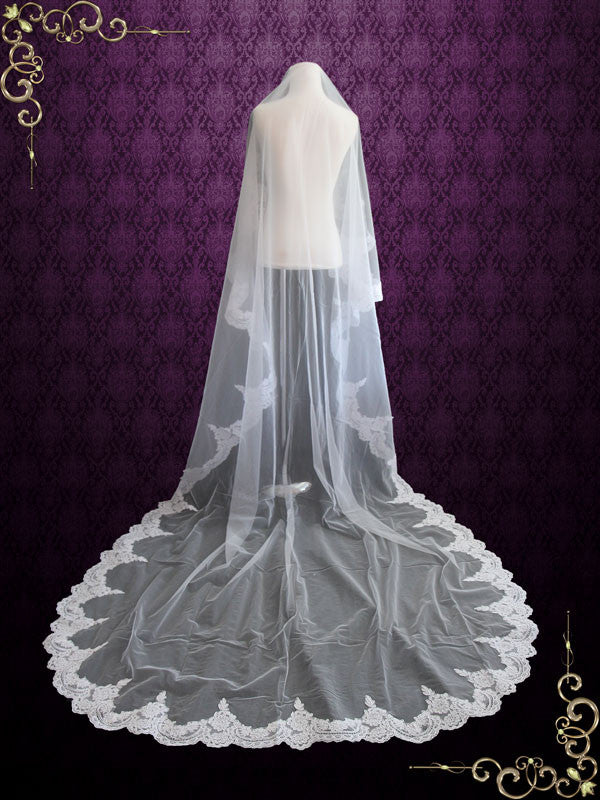 Lace Waltz Length Wedding Veil enVogue V2093WZ