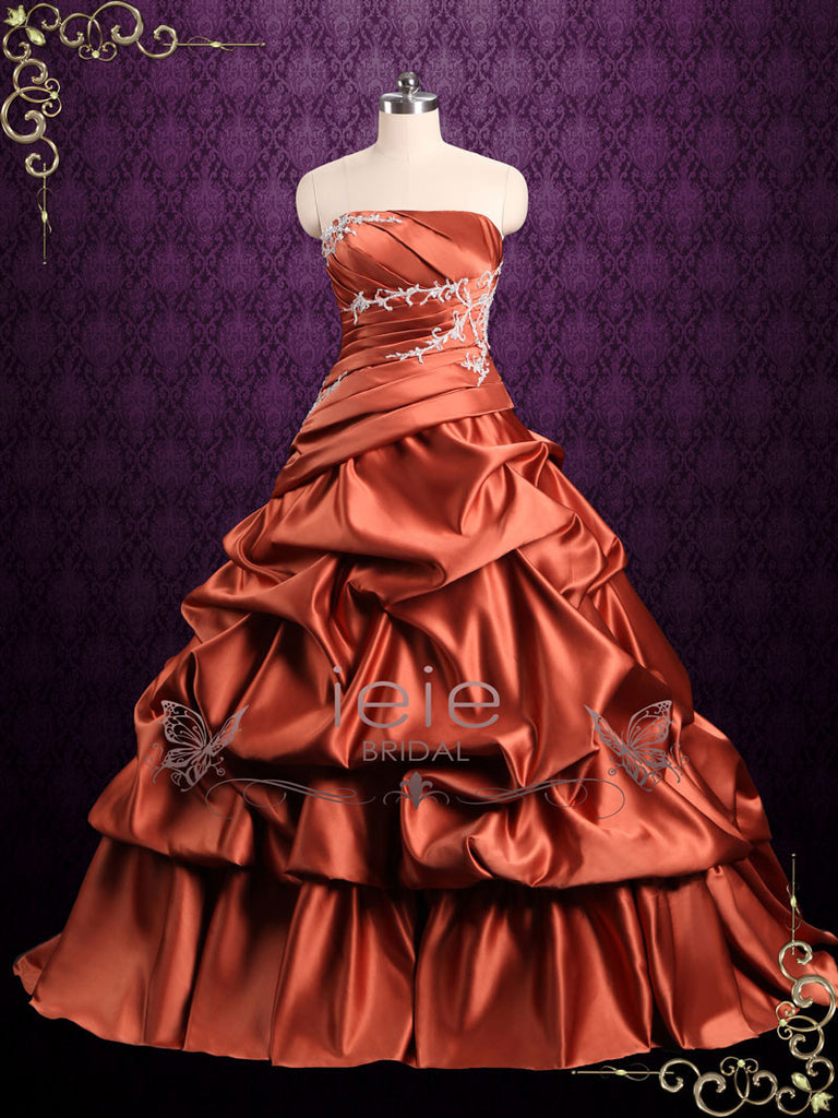 copper ball gown