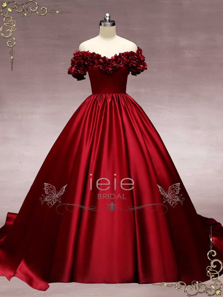 red victorian gown