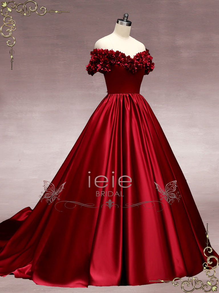 red rose ball gown