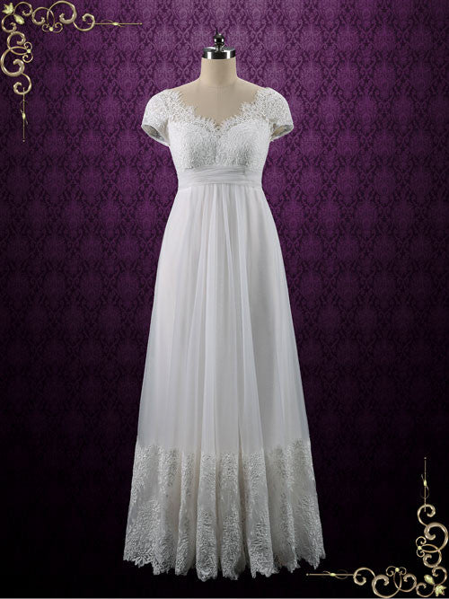 Flowy Empire Waist Wedding Dress