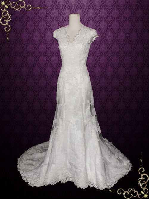 Fairytale Lace Wedding Dress with Illusion Neckline