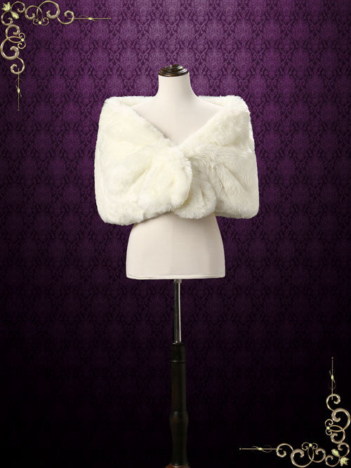 purple faux fur wrap