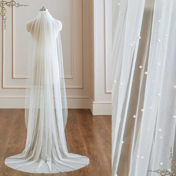 Simple Cathedral Length Tulle Wedding Veil – loveangeldress