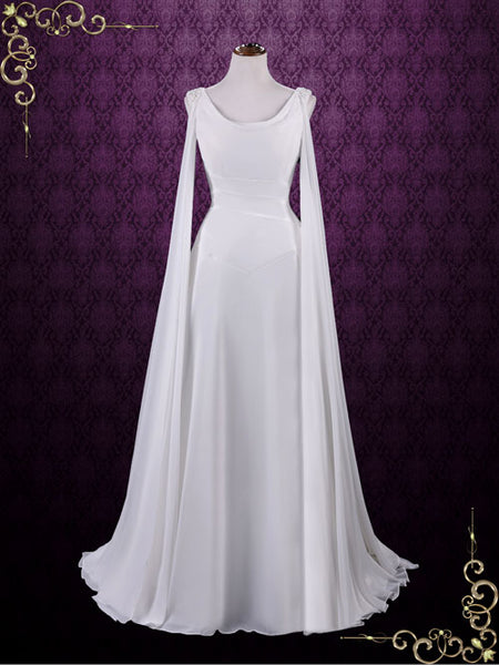 Medieval Style Chiffon Wedding Dress | Atheena