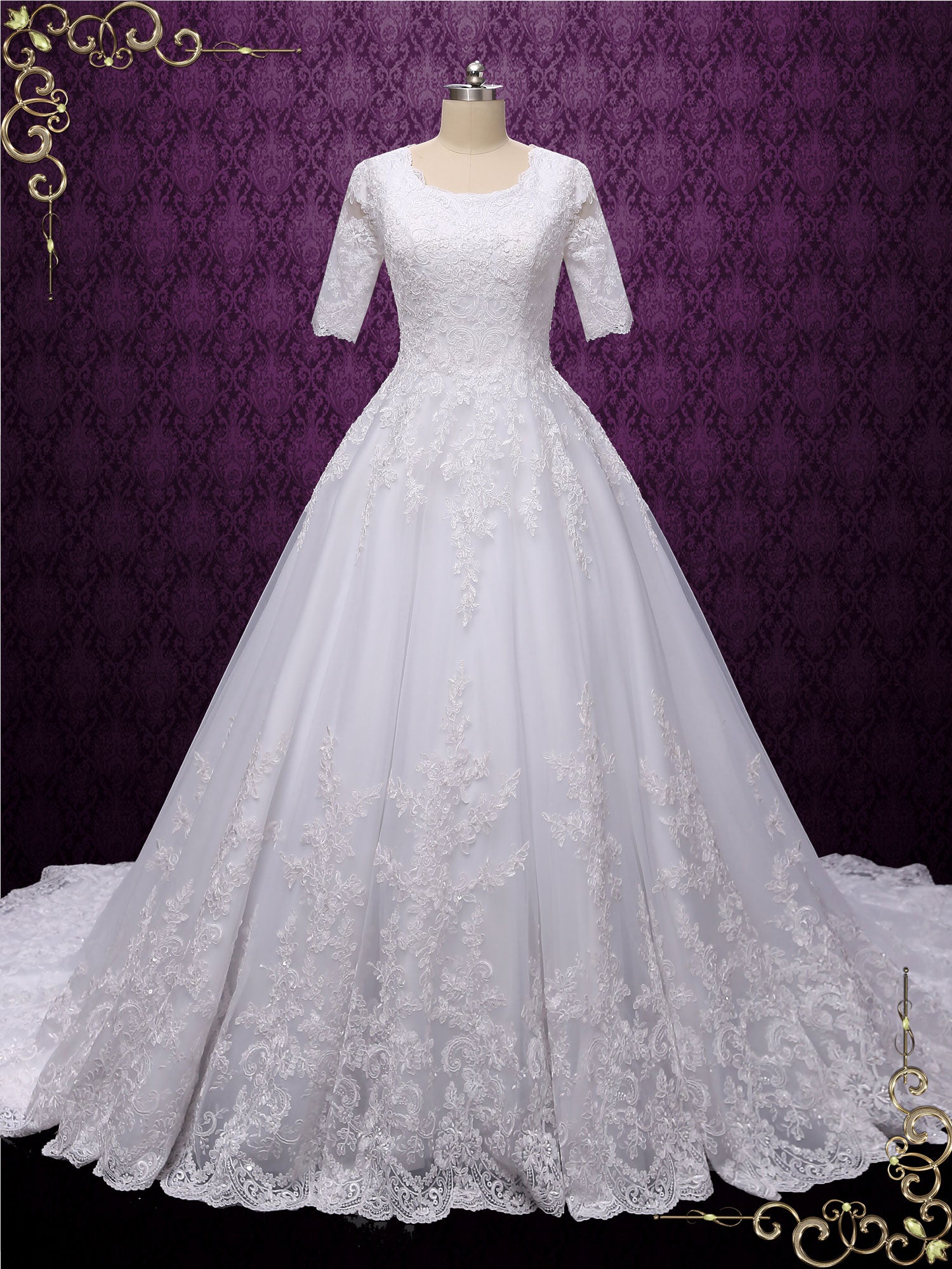 Modest Ball Gown Wedding Dress