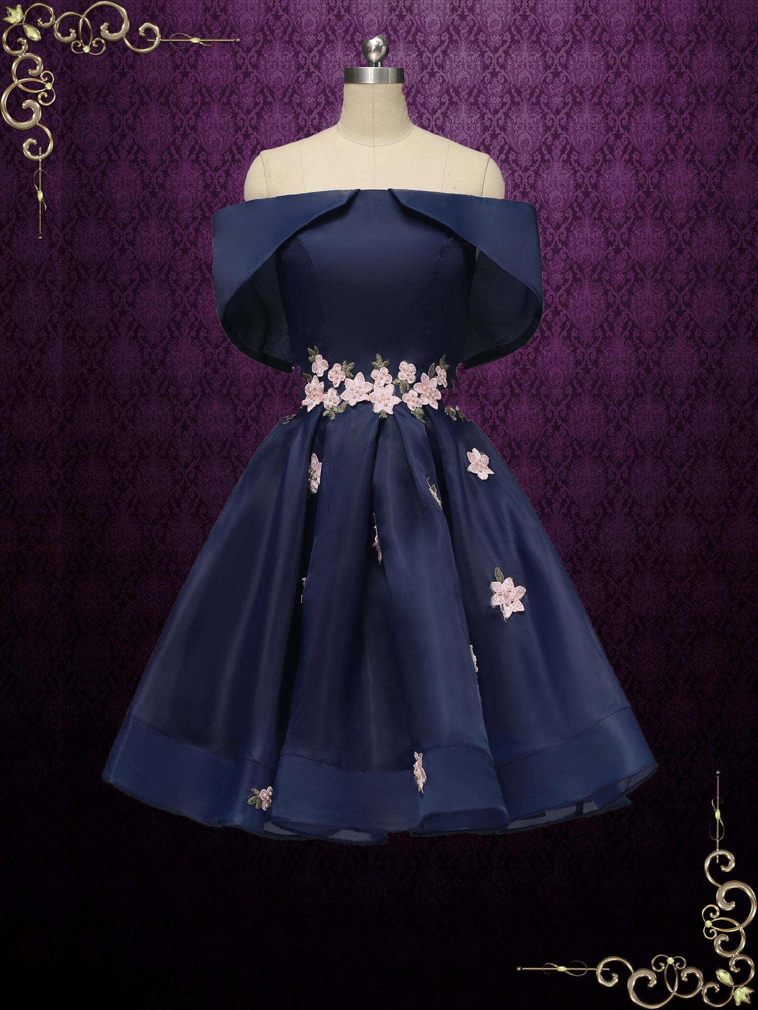 navy special occasion dress