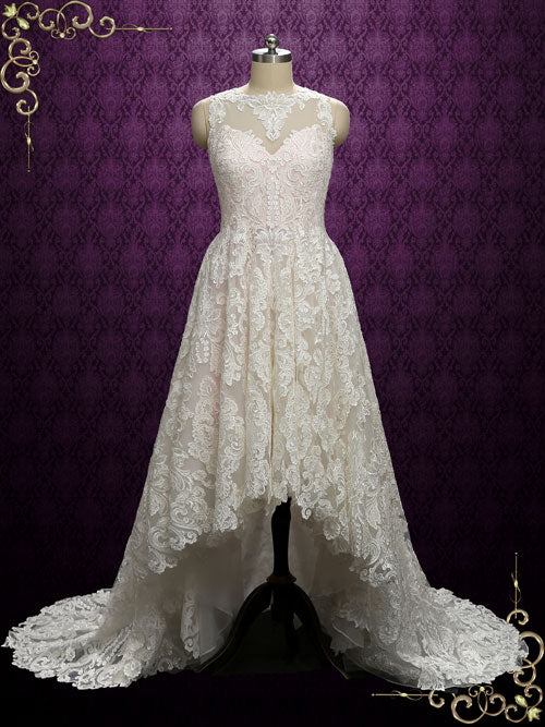 pearl lace wedding dress