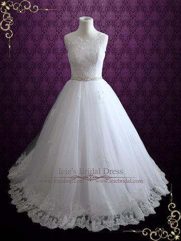 Princess Lace Ball Gown Wedding Dress | Tamie – ieie Bridal