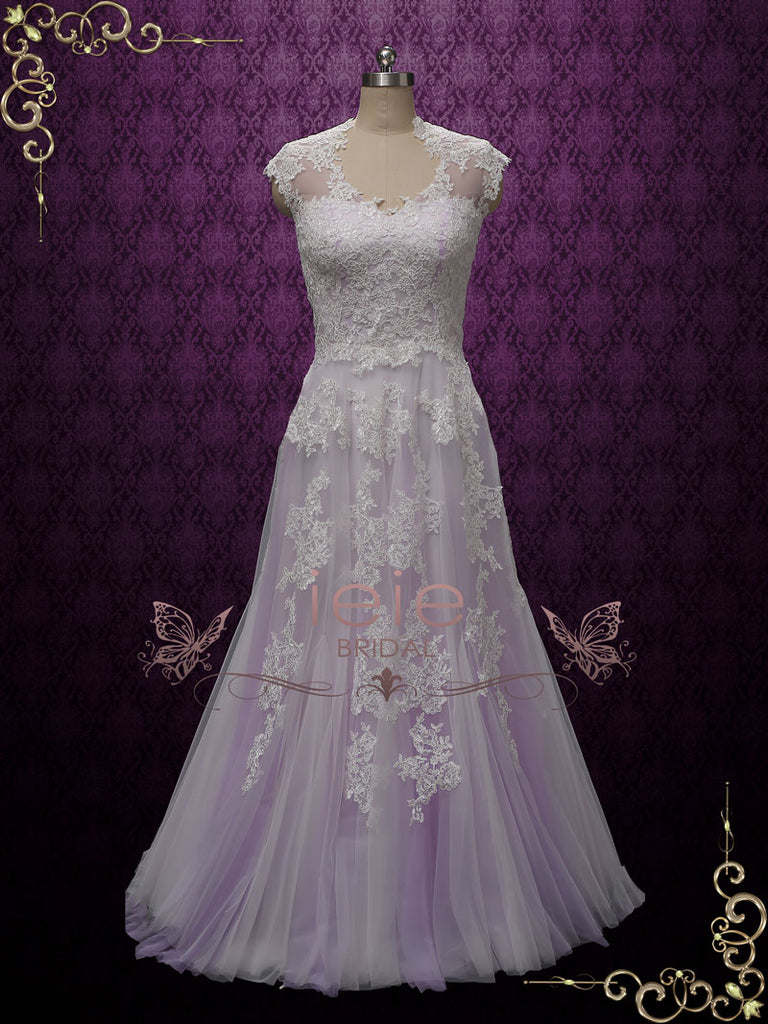 purple beach wedding dress