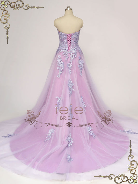 light purple wedding dress