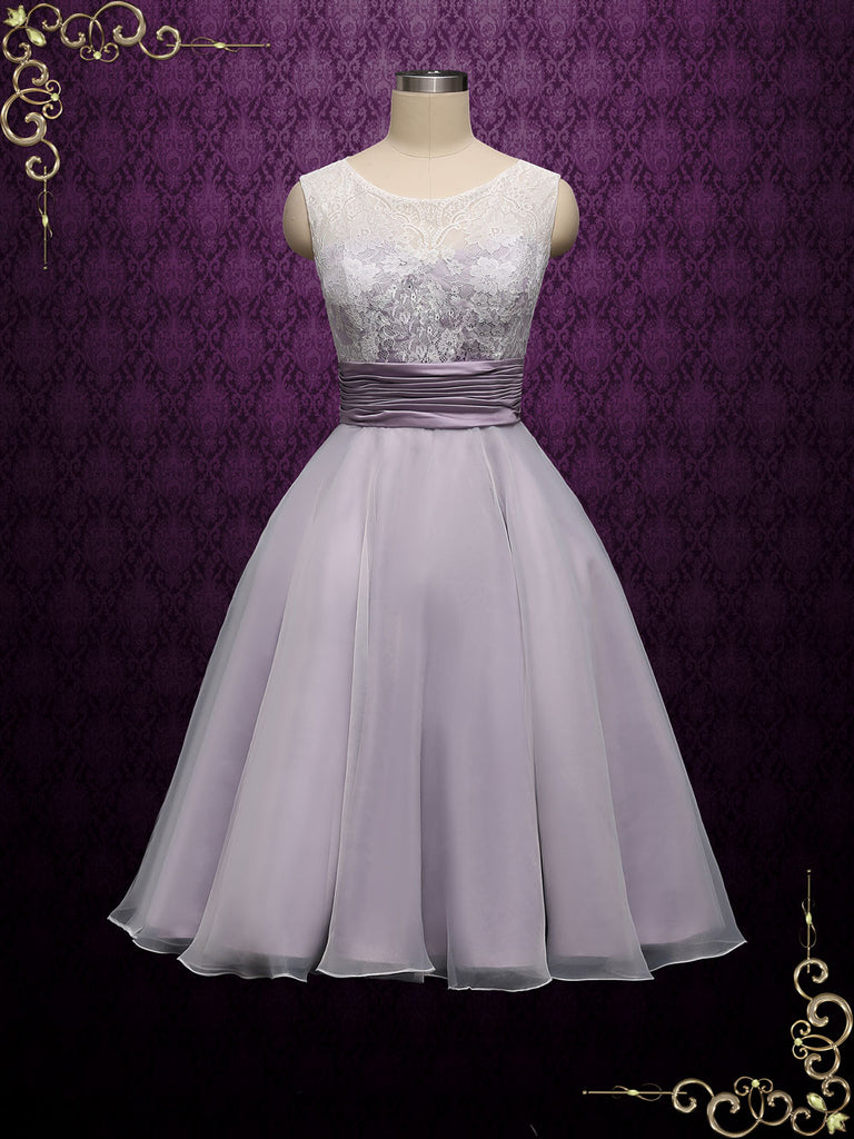 short purple wedding dresses