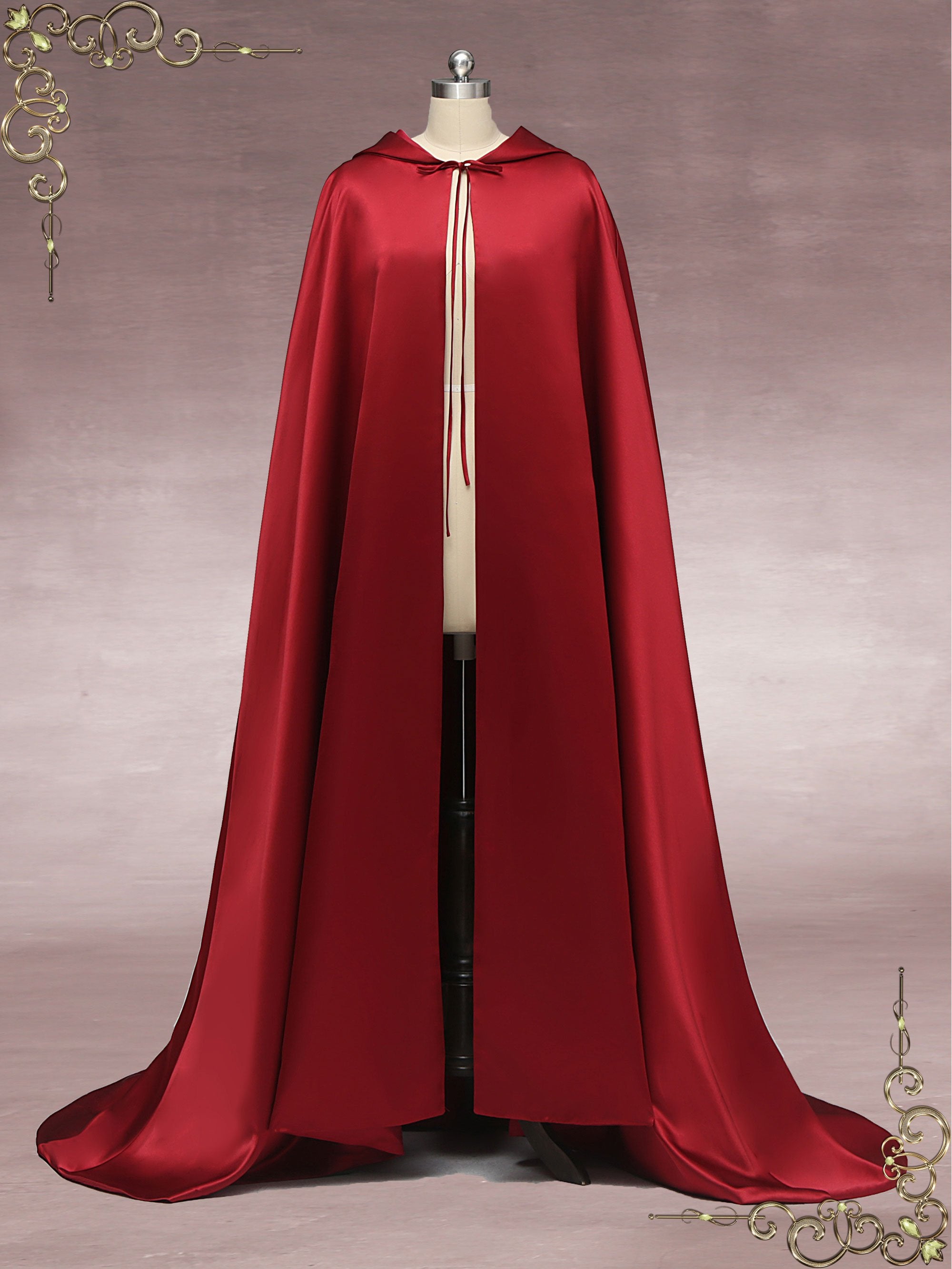 red bridal cape