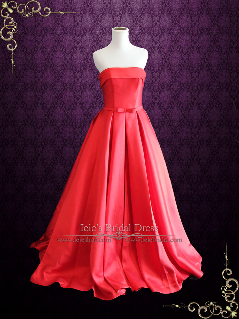 ruby red wedding dress