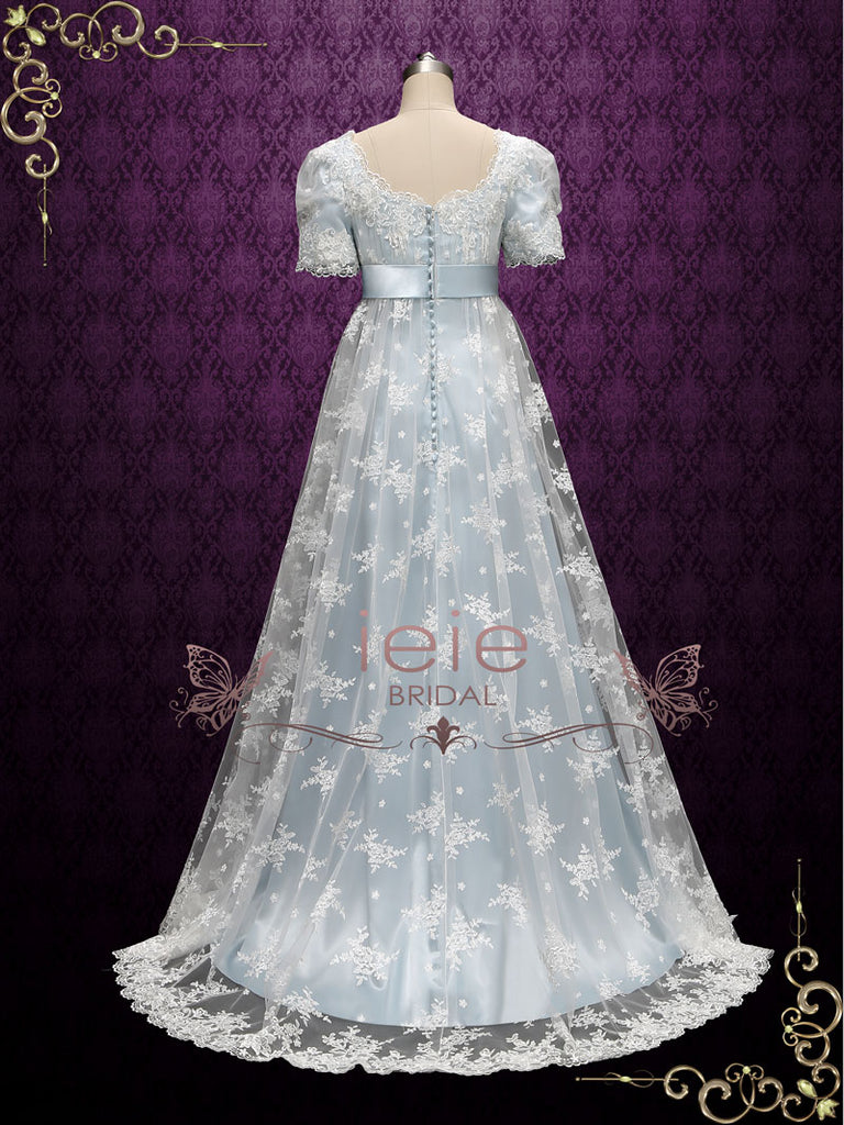 powder blue long dress