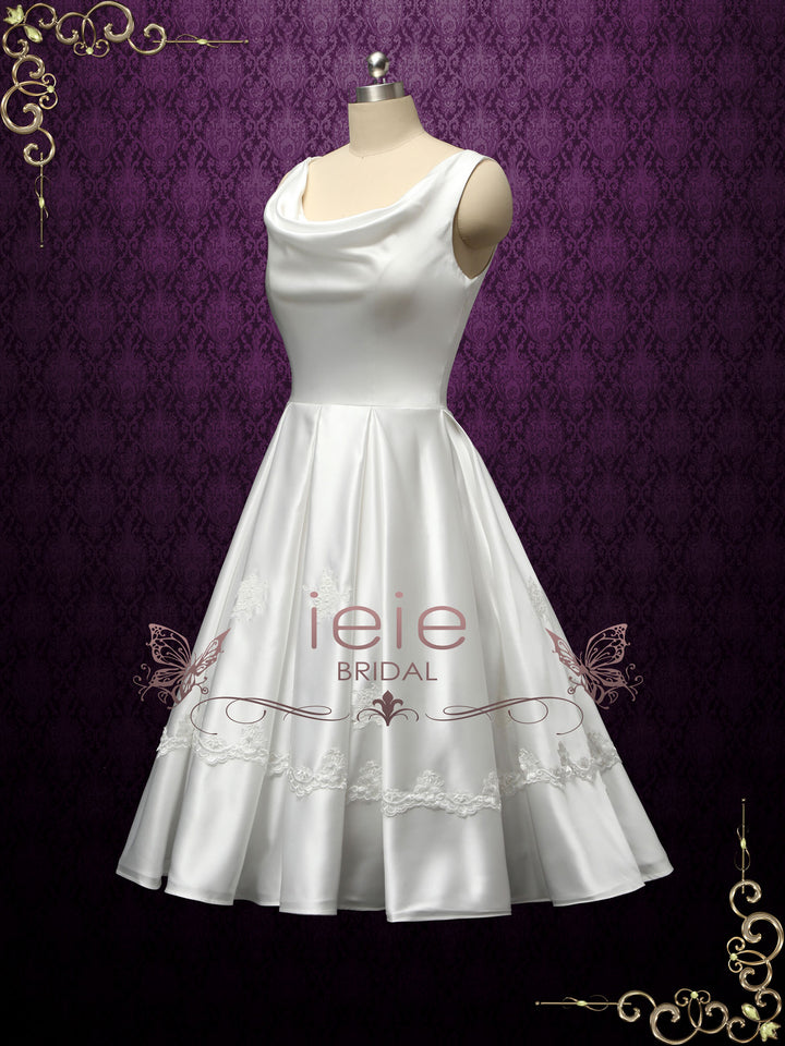 Retro Vintage Short Wedding Dress | Esther – ieie Bridal