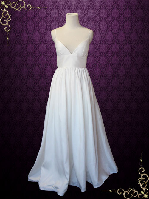 Simple Yet Elegant Slim A Line Beach Wedding Dress With Sweetheart