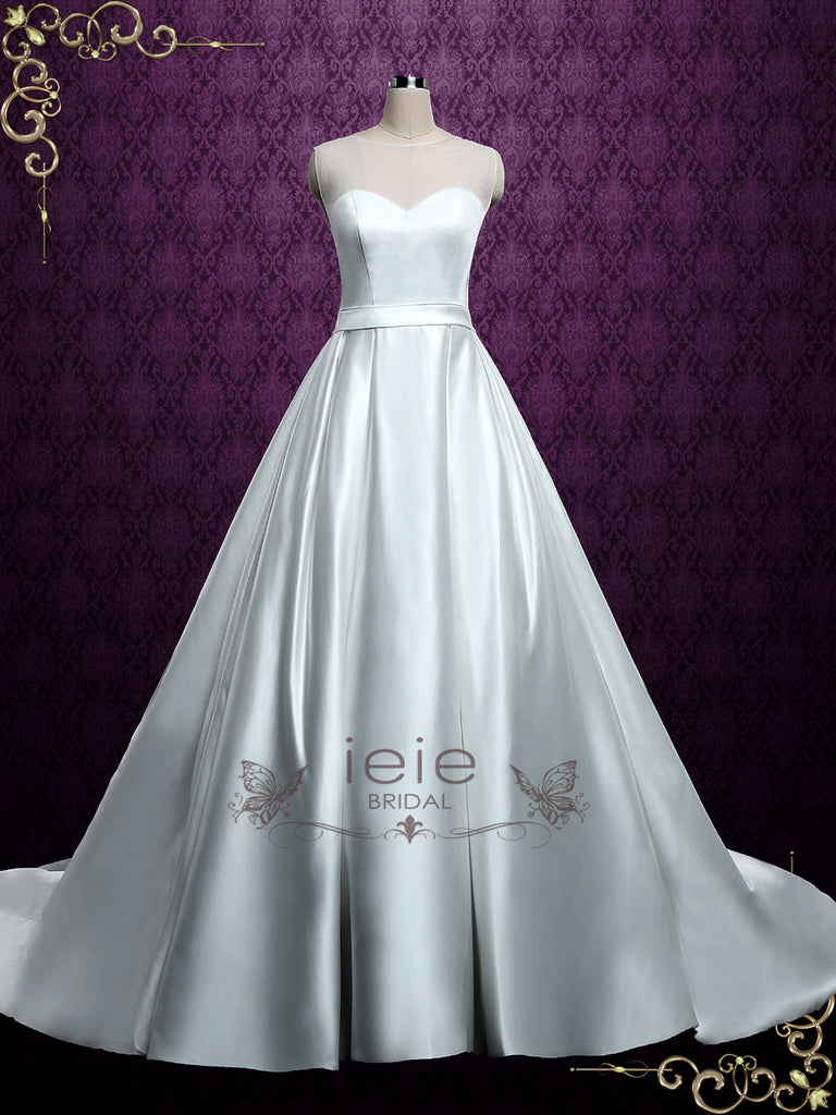 plain ball gown wedding dress