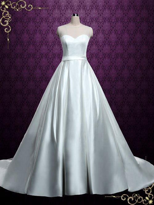 illusion ball gown