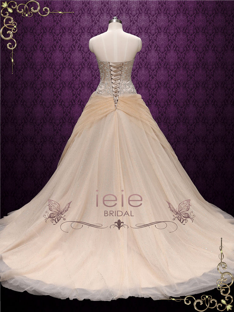 Strapless Beauty And The Beast Wedding Dress Belle