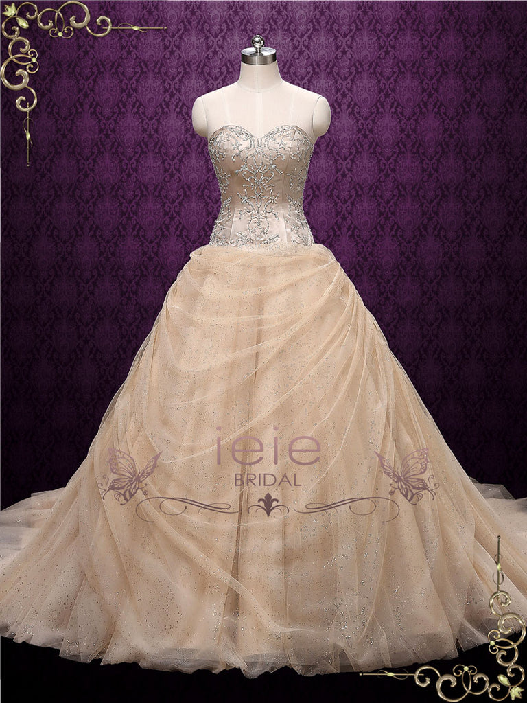 Strapless Beauty And The Beast Wedding Dress Belle