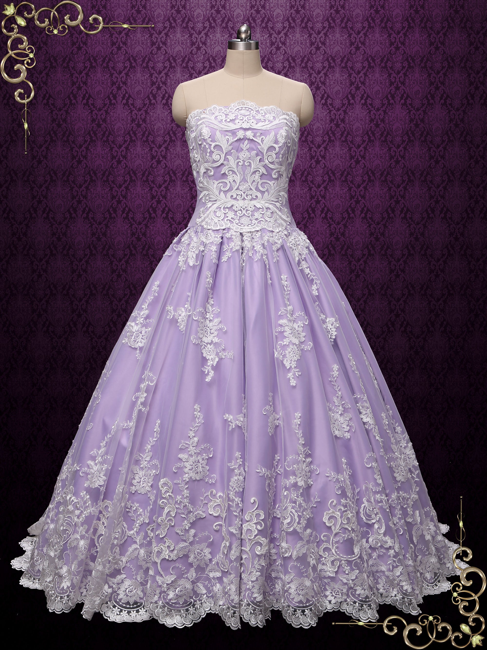 ball gown purple