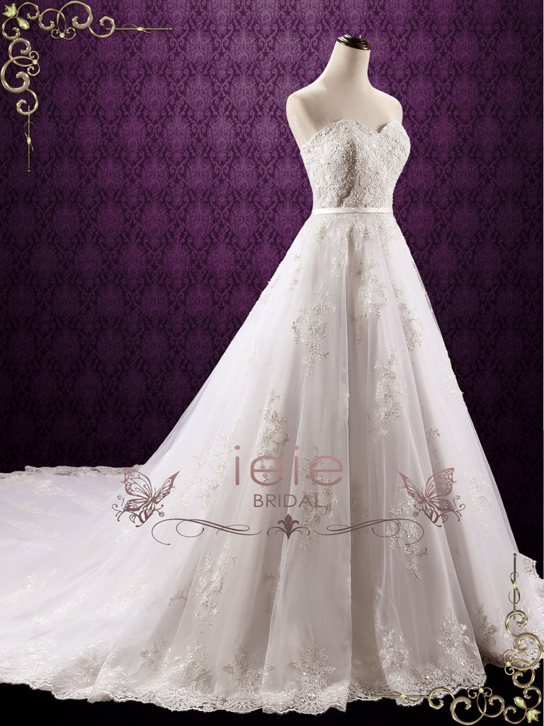 Classic Strapless Lace Ball Gown Wedding Dress Darlene