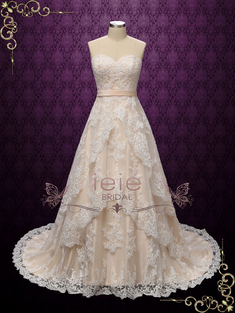 lace aline wedding gown