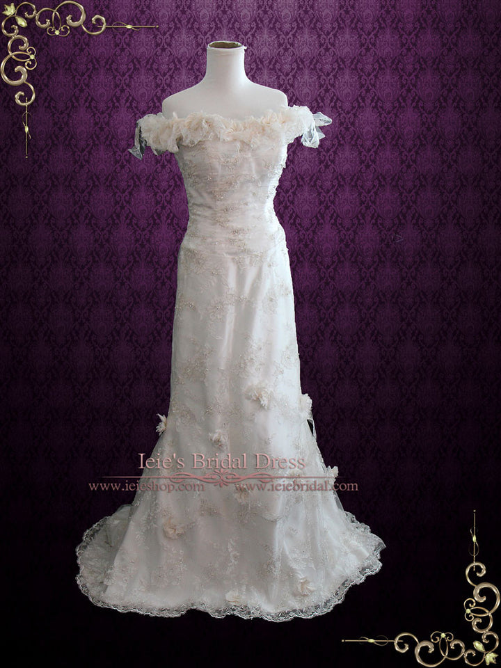 Vintage Inspired Unique Lace Wedding Dress MACKENZIE – ieie Bridal