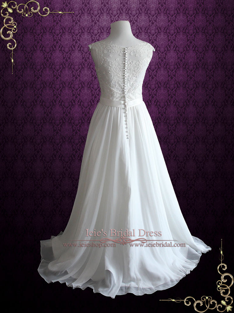 vintage chiffon wedding dress