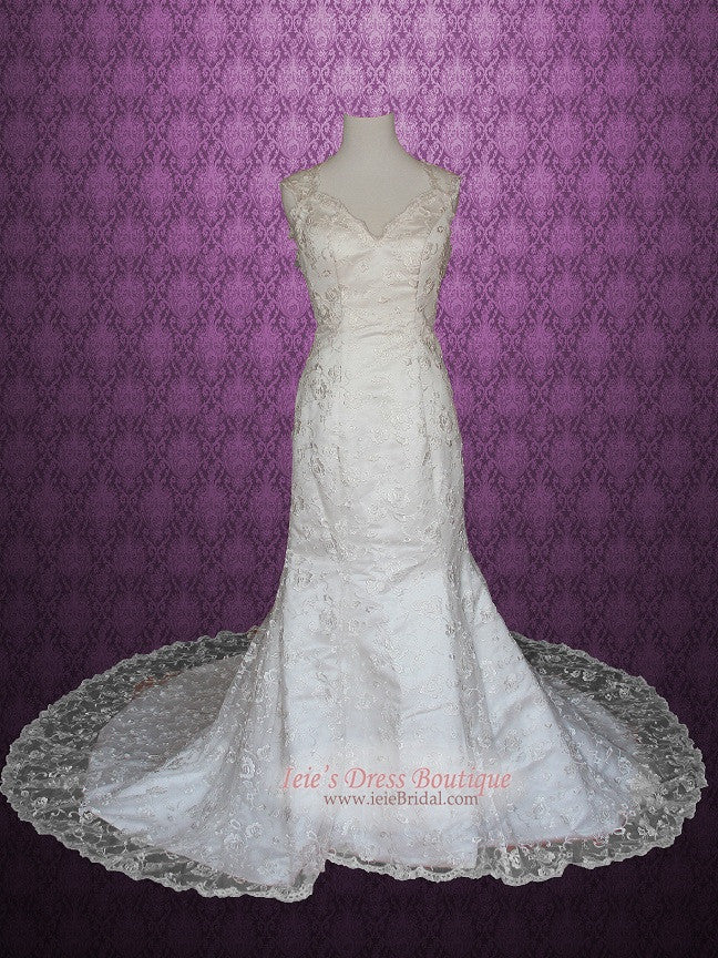 lace overlay wedding dress