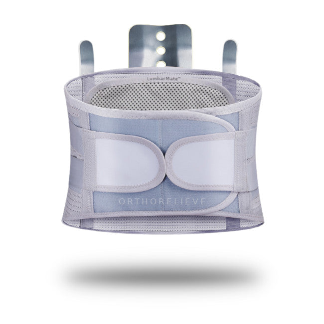 LumbarMate comes with steel lumbosacral supports to provide extra strong support for the lower back.