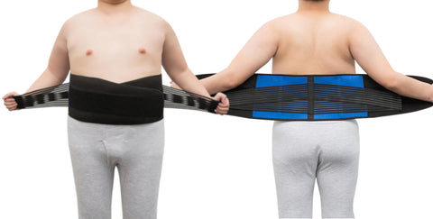 Image of a large sized man wearing the LumbarExtreme back brace