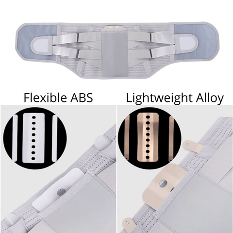 Lower Back Brace Lumbar Support Belt Removable Metal Plates Sciatica Pain  Relief