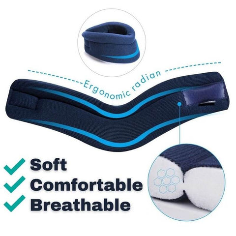 ComfyNeck is soft, comfortable. and is ergonomically designed to fit the neck.