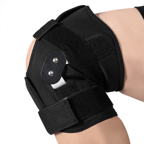The metal hinges can be bended to beyond 90 degrees, allowing the knees full range of movement while providing strong support.
