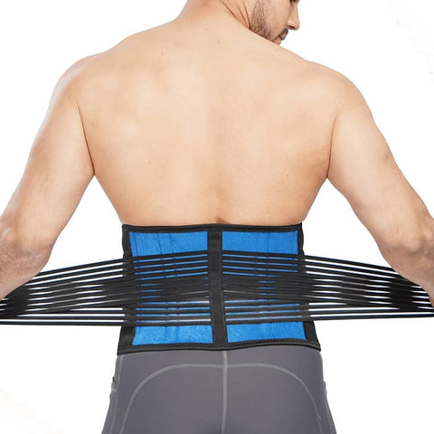 Image of a fit man wearing the Lumbar Extreme back brace.