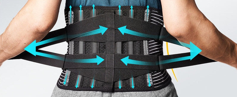 LumbarPro has extra strong double pull straps that helps in the the compression of the lower back.