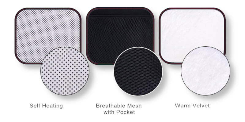 Image of the 3 detachable pads included in the LumbarStretch package.