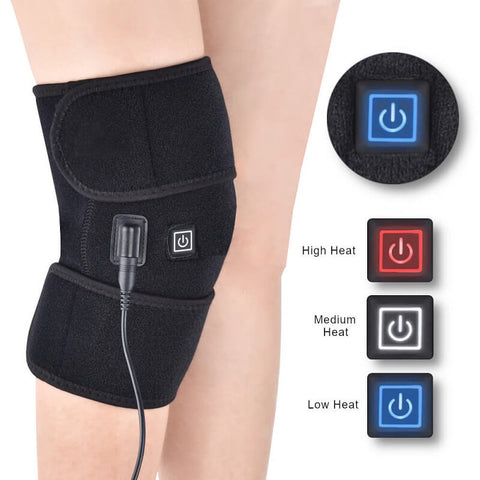 ThermaKnee provides hot compress treatment for the knees with 3 preset heat settings.