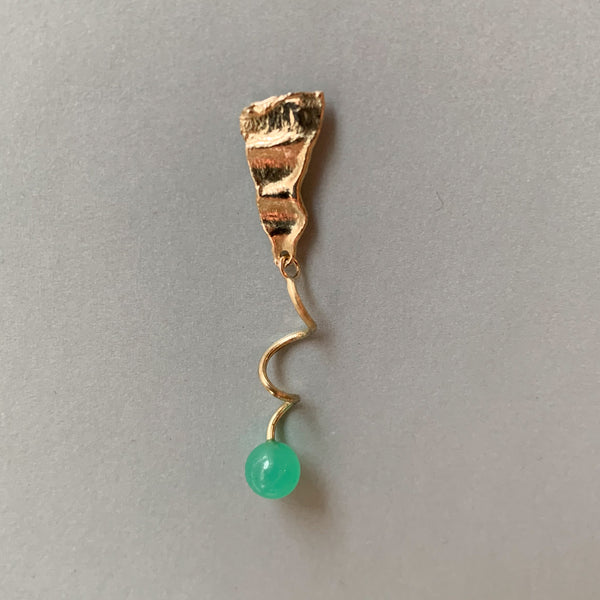India ørering med chrysopras 14 karat guld – Jewellery