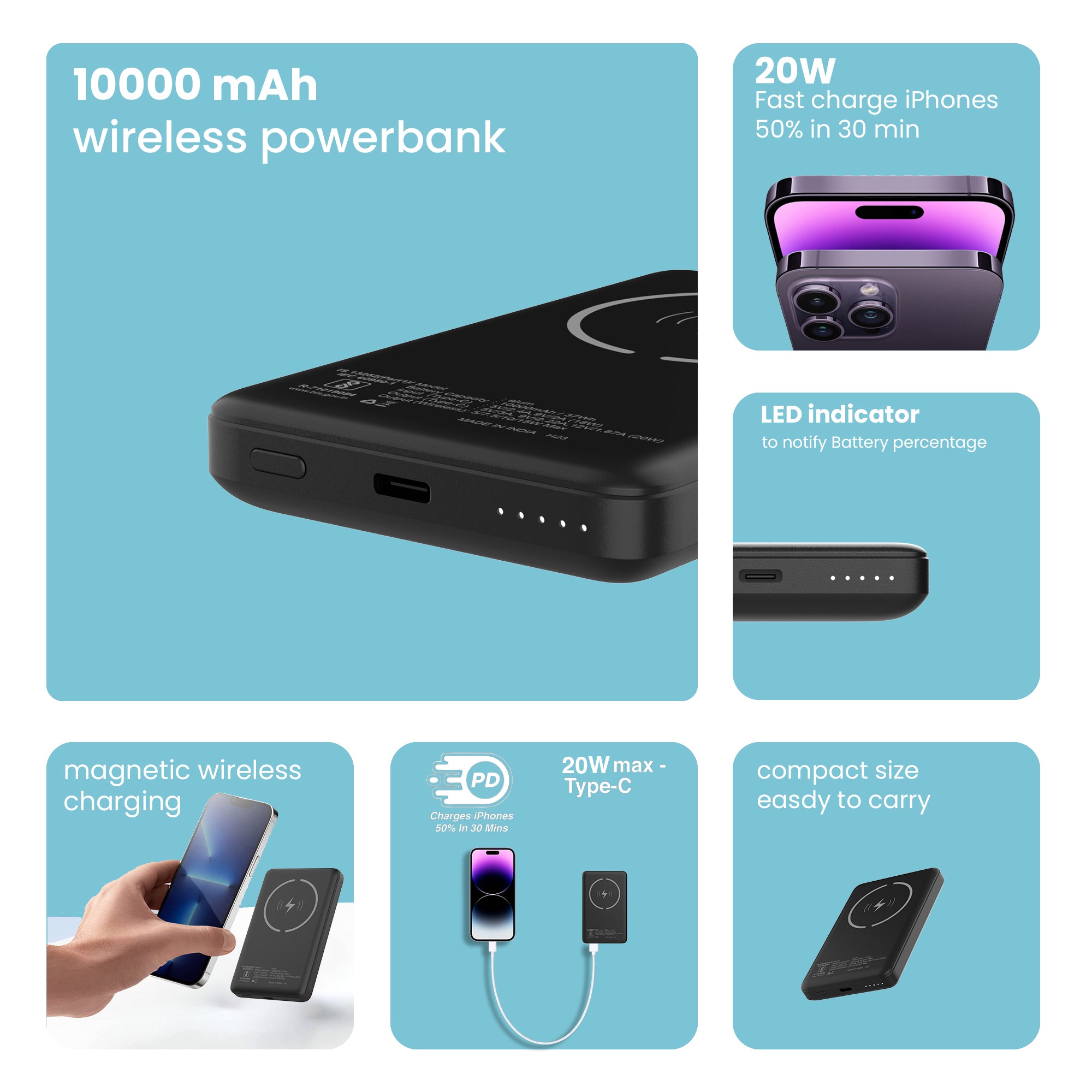 MagClap™ On-Go Power Bank 5000mAh